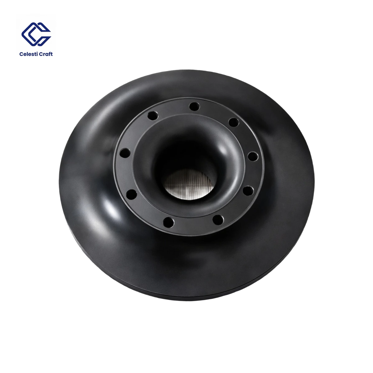 BNC model forged pole plate, 3 to 5 inch coil, chrome CED zinc finish