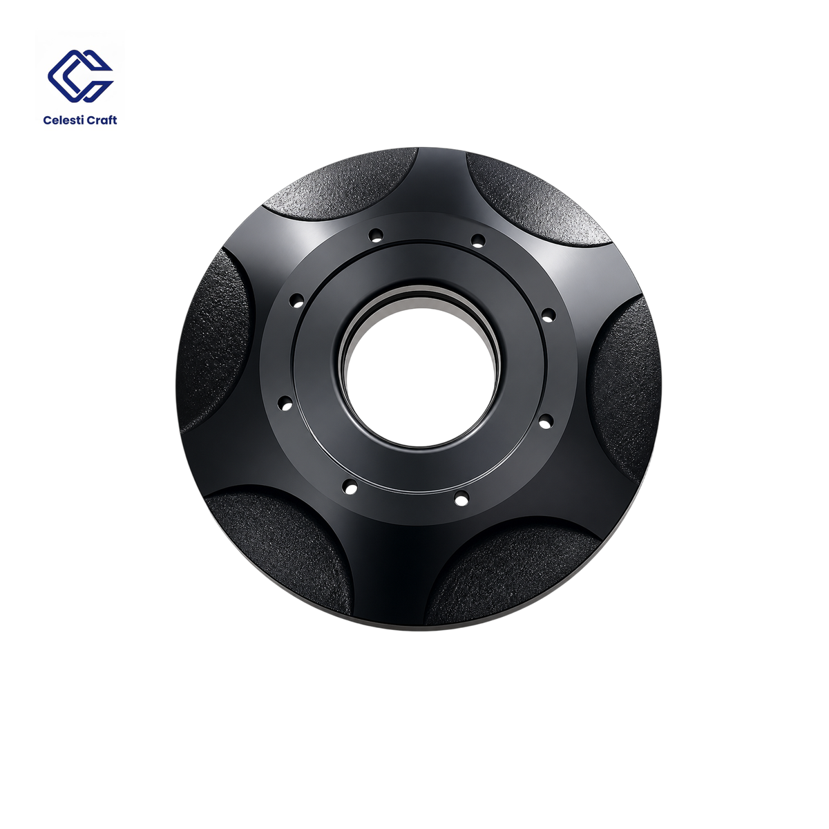 Flower model forged pole plate, 3 to 6 inch coil, chrome CED zinc finish