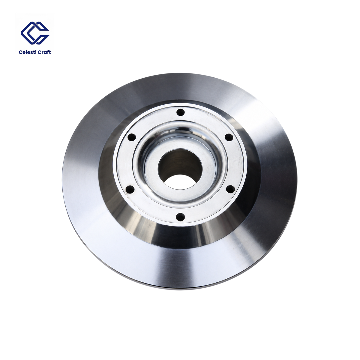Jumbo forged pole plate, 3 to 5 inch coil, chrome CED zinc finish
